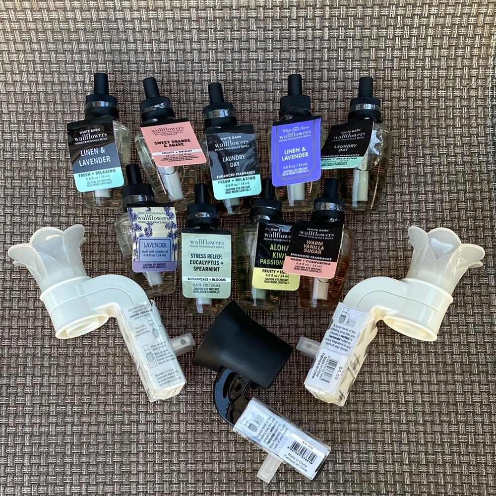 Nine!! Yes, 9 BNWT Amazing White Barn Wallflowers Fragrance Refills. 3 Plugs!